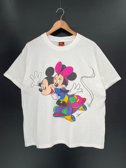 90's DISNEY MICKEY MINNIE Made in USA Vintage T-Shirts / A142