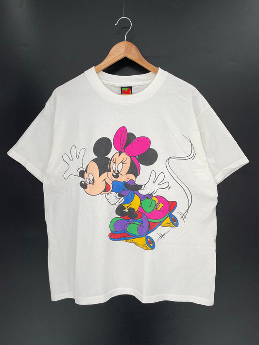 90's DISNEY MICKEY MINNIE Made in USA Vintage T-Shirts / A142