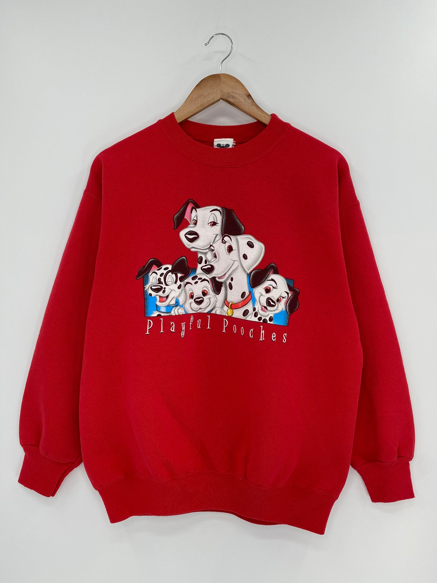 00' DISNEY ONE HUNDRED AND ONE DALMATIANS Made in USA Size L Vintage Sweat-shirt / K6887