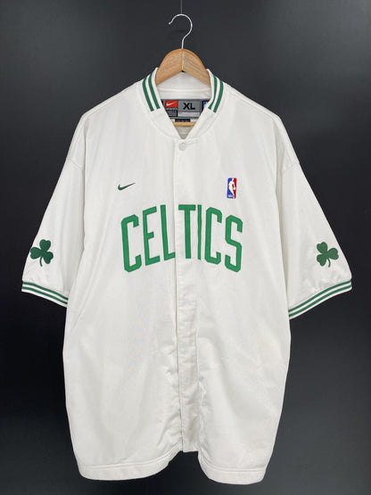00' NIKE CELTICS Size XL Vintage NBA Button Down Jersey / K6503