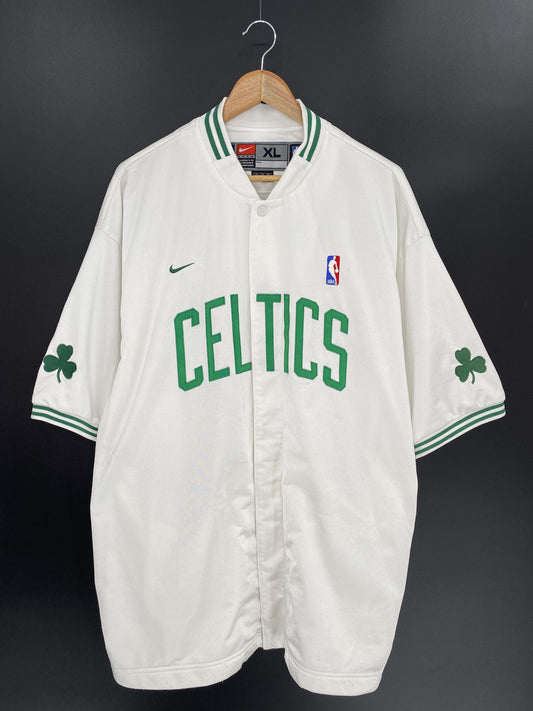 00' NIKE CELTICS Size XL Vintage NBA Button Down Jersey / K6503