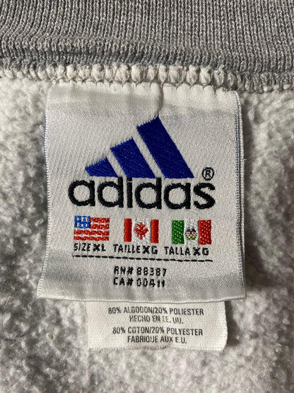 90’s ADIDAS MADE IN USA Size XL Vintage Half-zipSweat-shirt / K2541