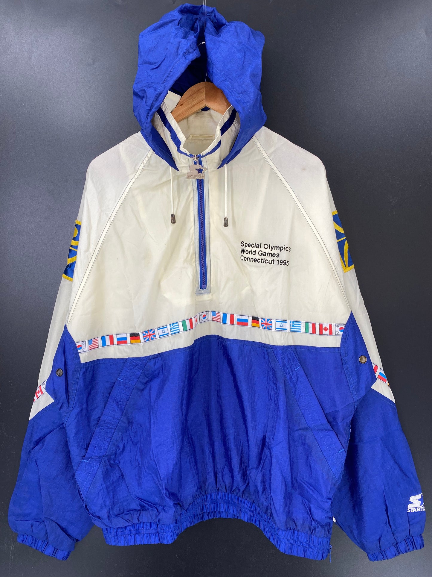 1996 STARTER x Atlanta Olympic 1995 SPECIAL OLYMPICS WORLD GANES Size XL Nylon-Jacket / K4015