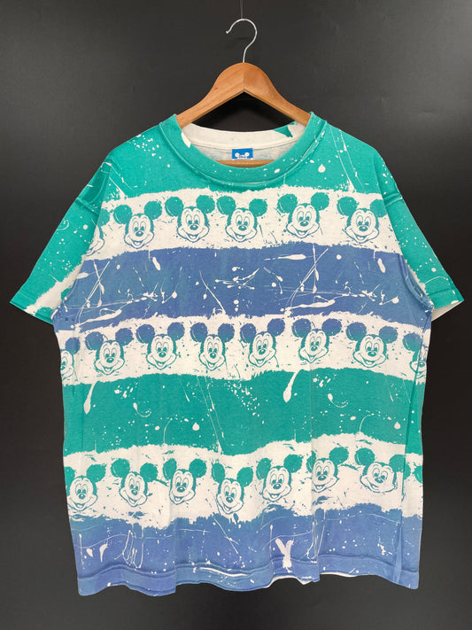 90’s DISNEY MICKEY MADE IN USA Approx. Size XL Vintage T-shirt / A1714