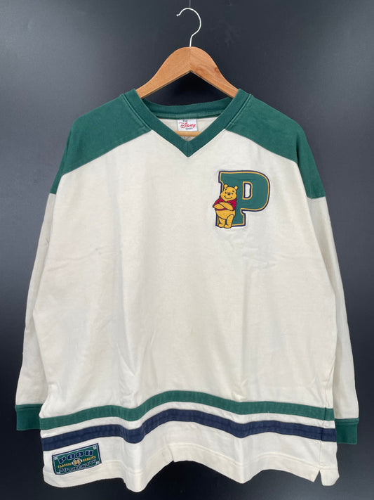 00' DISNEY WINNIE THE POOH  Size XL Vintage Hockey T-shirt / A4769