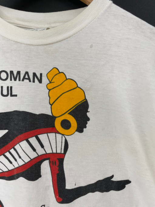 90’s GREAT WOMAN OF SOUL Size L Vintage Music T-shirt / E6487T