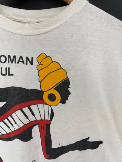 90’s GREAT WOMAN OF SOUL Size L Vintage Music T-shirt / E6487T