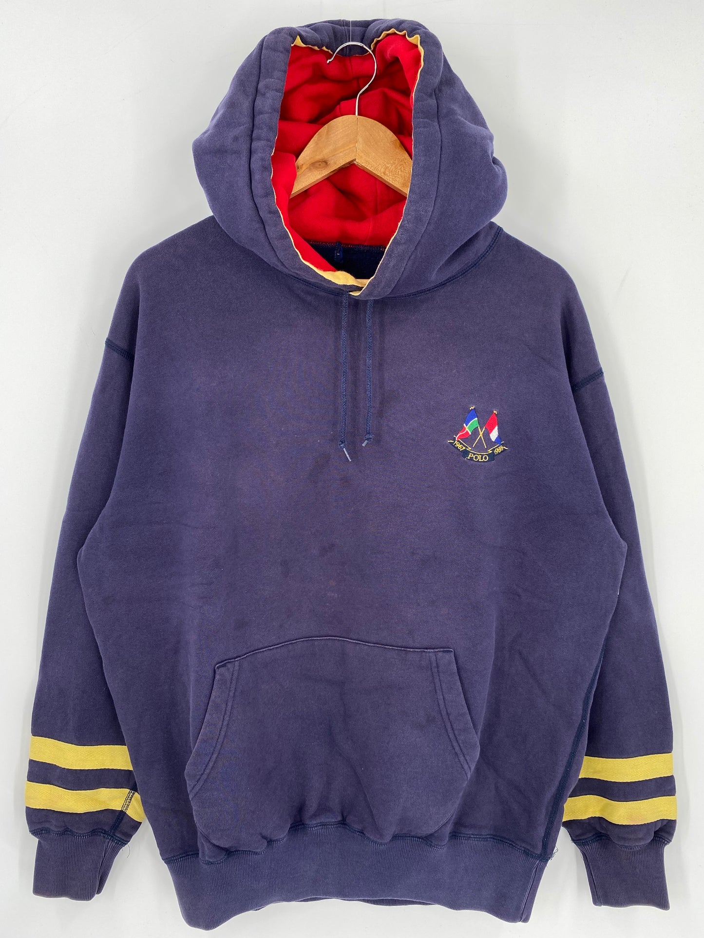 90's POLO RALPH LAUREN Size M  Hoodie Vintage Sweat-Shirt / k196