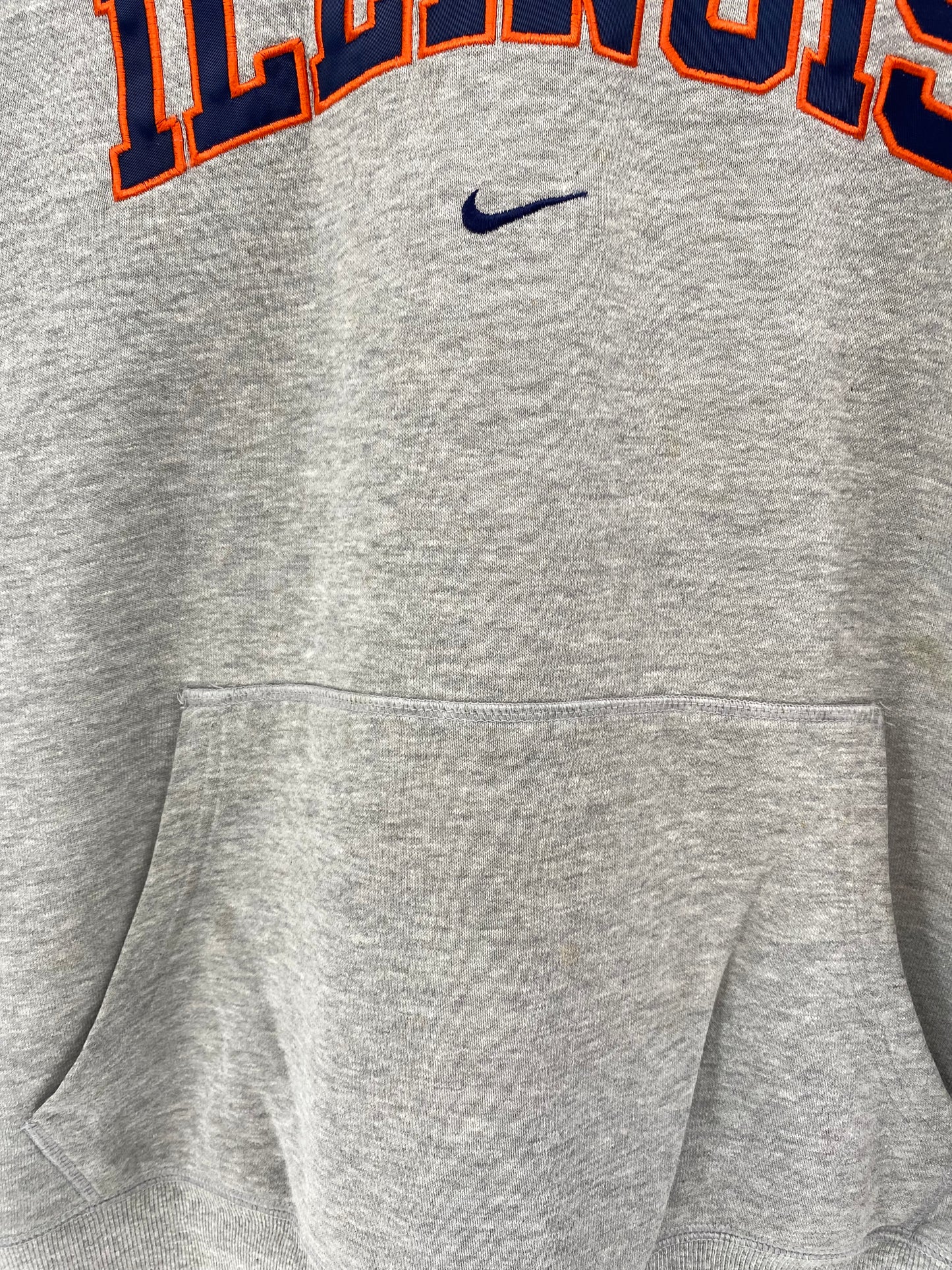 Vintage NIKE ILLINOIS Size XL Vintage Hoodie Sweat-Shirt / K3783