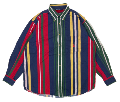 90's Vintage Nautica Button Down Long Sleeve Shirt / 2152