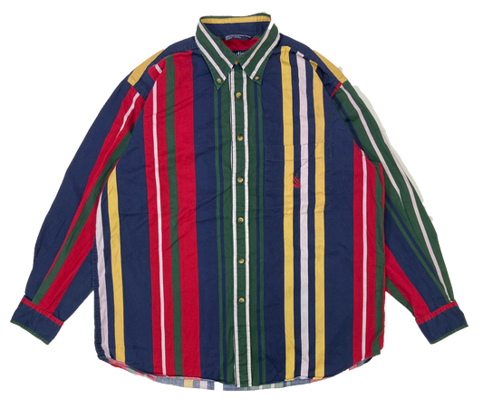 90's Vintage Nautica Button Down Long Sleeve Shirt / 2152