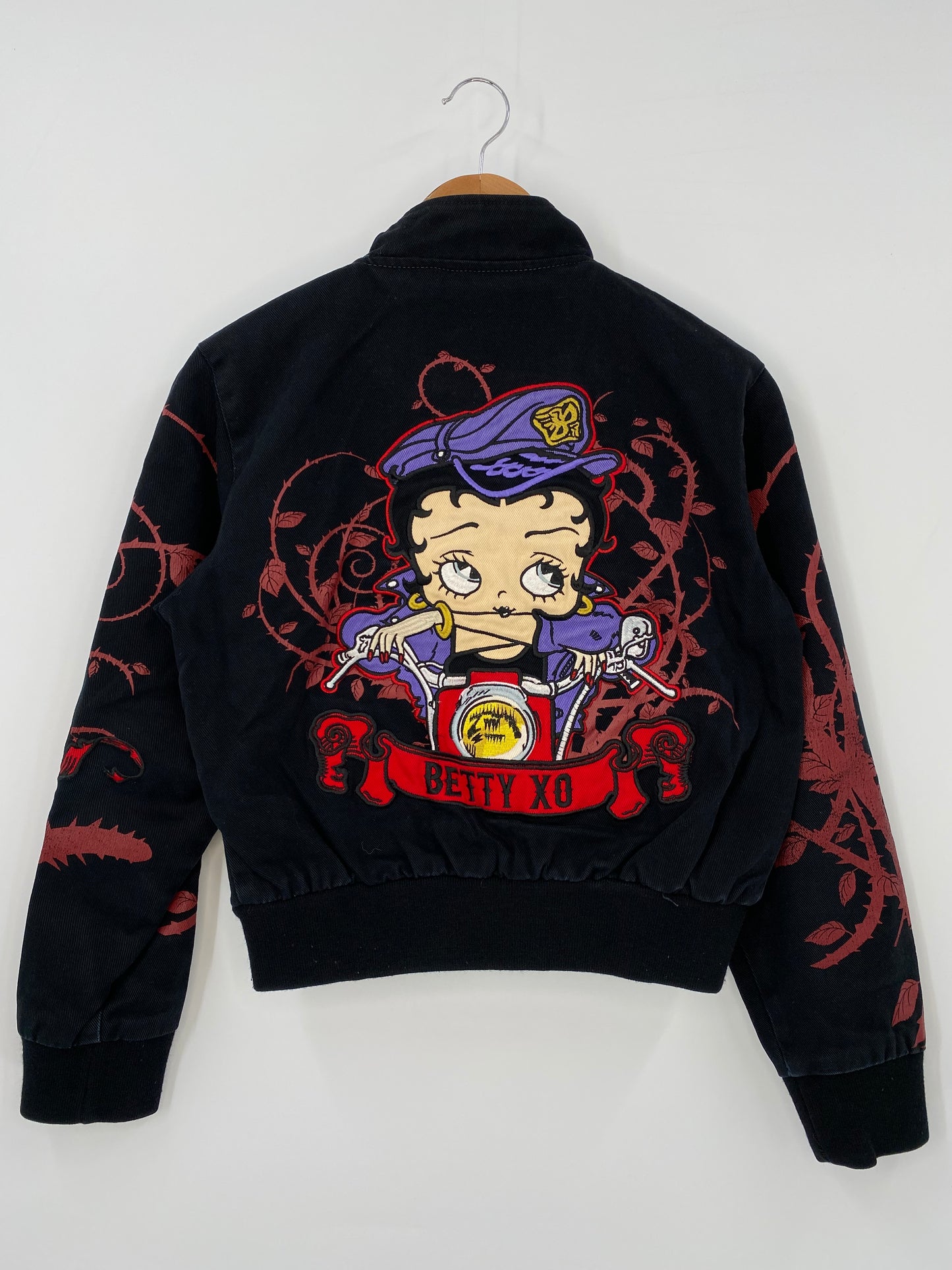 Vintage BETTY BOOP Size Ladies S Racing Jacket / K3675