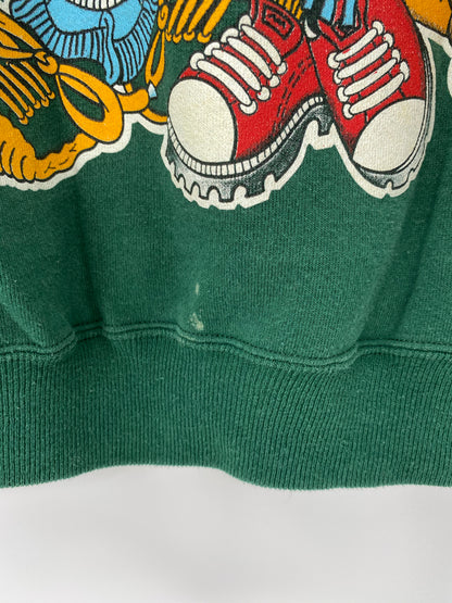 90’s DISNEY MICKEY Made in USA Size One Size (Approx. L) Vintage Sweat-shirt / 8348