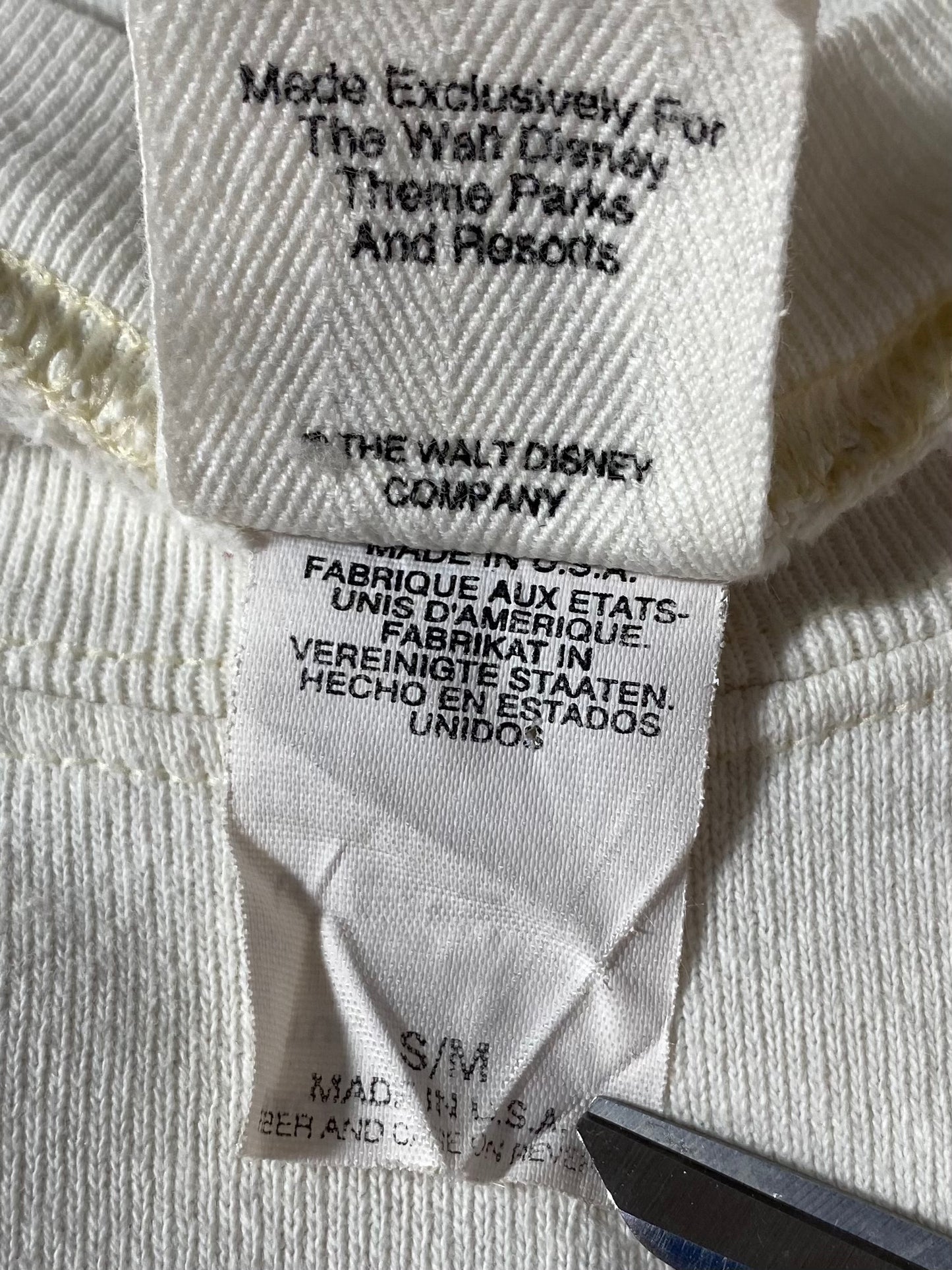 90's DISNEY DISCOVER IT’S A SMALL WORLD Made in USA Size S/M Vintage Sweat-shirt / 8409