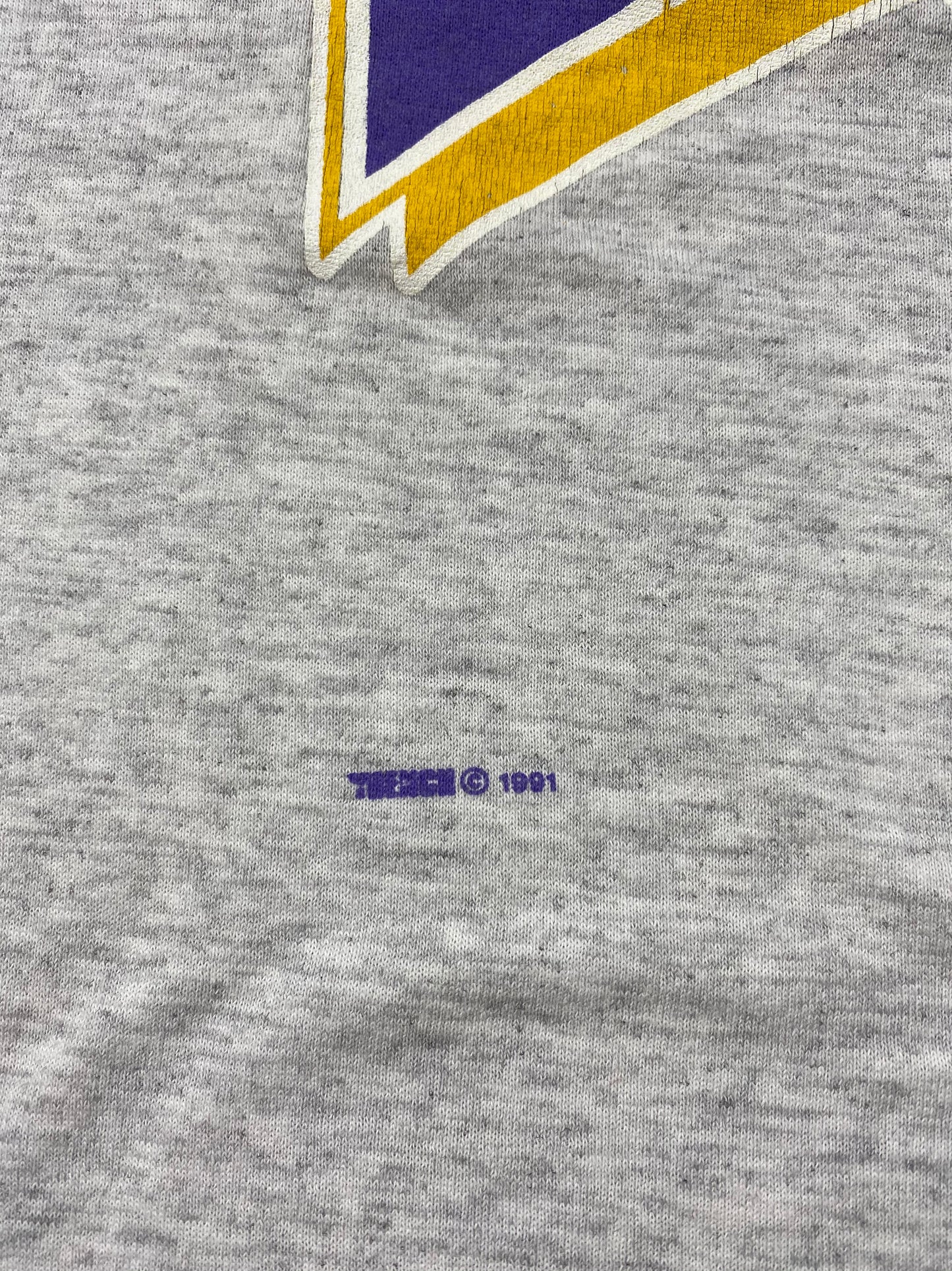 1991 LOS ANGELES LAKERS Made in USA Size XL Vintage NBA T-Shirts / 6092