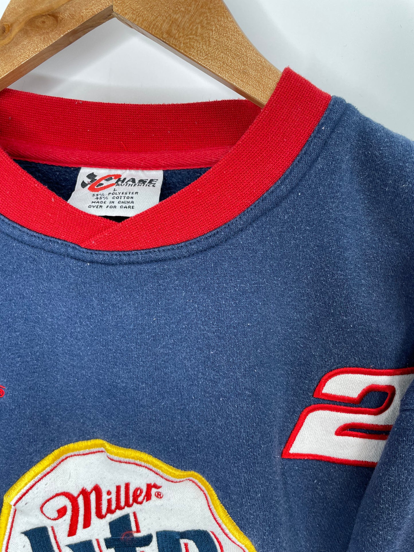 90’s MILLER LITE RUSTY WALLACE Size L Vintage Racing Sweat-shirt / k437