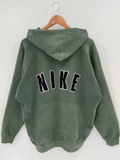 90's NIKE CENTER SWOOSH Made in USA Size XL Vintage Hoodie Sweat-Shirts / K3693