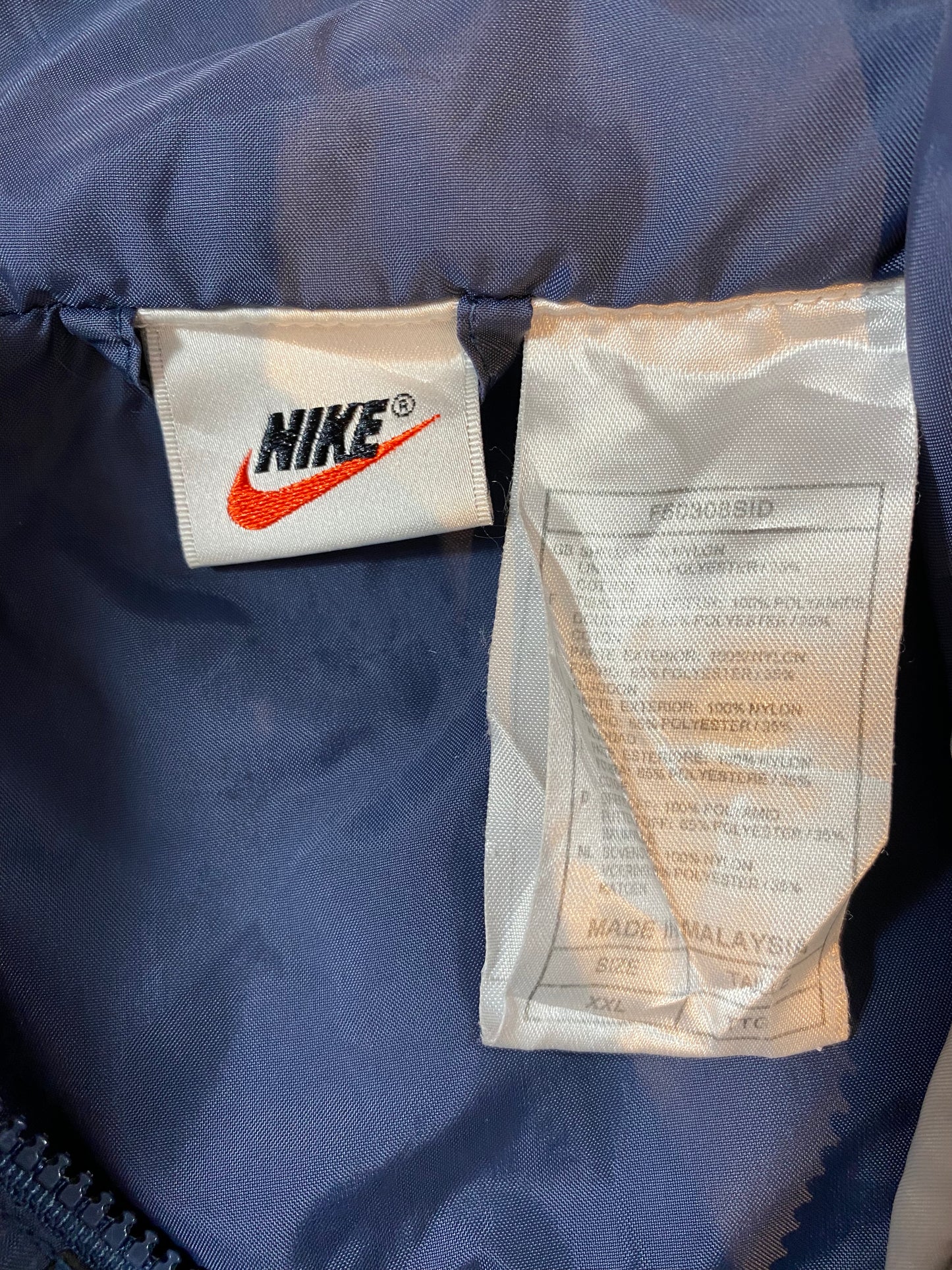 90's NIKE Size XXL Vintage Zip up Nylon-Jacket/ K574