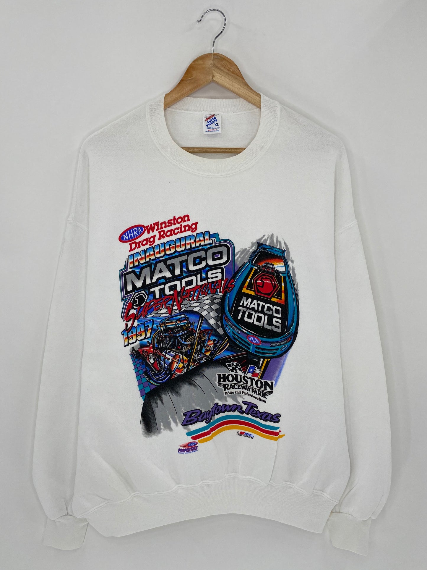 1997 NHRA Winston Drag Racing Made in USA Size XL Vintage Sweat-Shirt / 5715