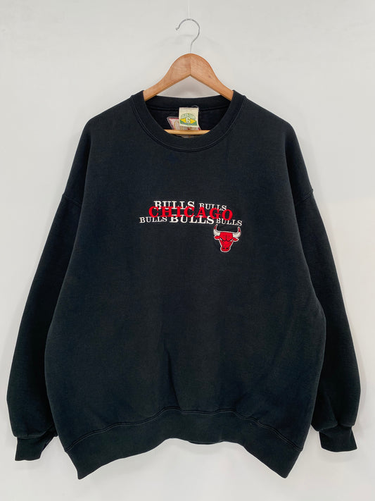 90’s CHICAGO BULLS Made in USA Size XXL Vintage NBA Sweat-shirt / k1989