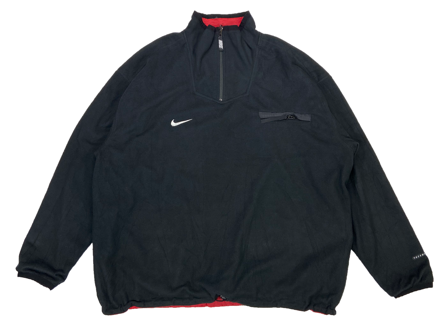 90's Vintage Nike Reversible Nylon / Fleece Half-Zip Jacket / 2496