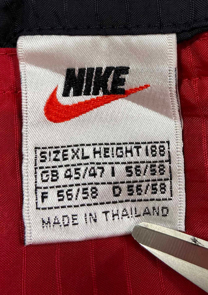 90's Vintage Nike Reversible Nylon / Fleece Half-Zip Jacket / 2496