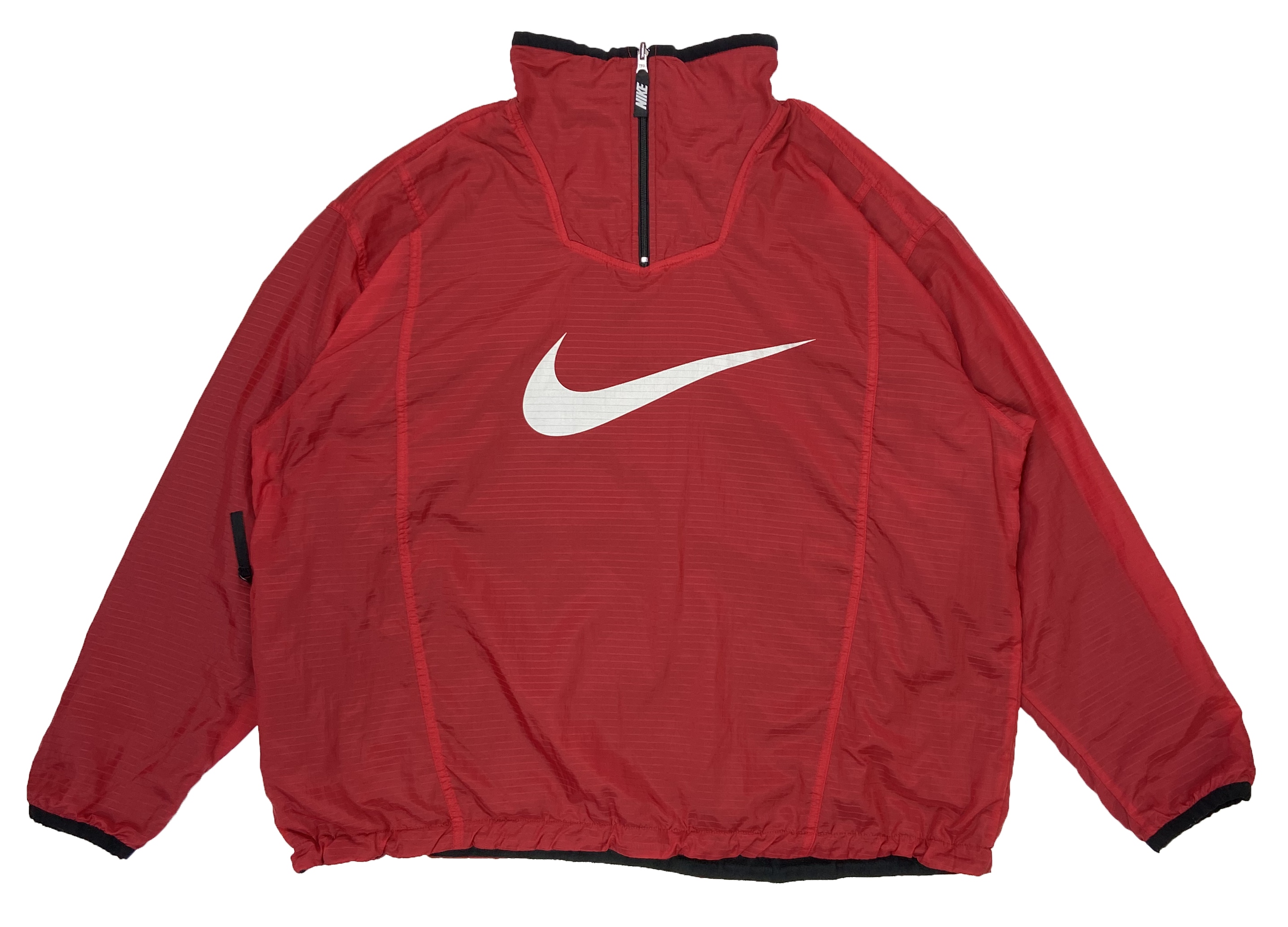 90's Vintage Nike Reversible Nylon / Fleece Half-Zip Jacket / 2496