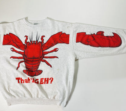 90’s LOBSTER PRINT Size One Size (Approx. XL) Vintage Sweat-shirt / K6289
