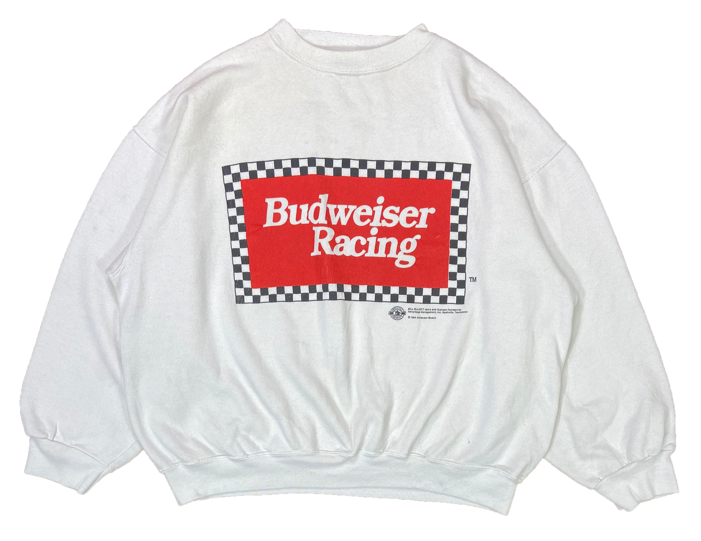 90's Vintage Budweiser Made in USA Racing Sweat-Shirts / 2531