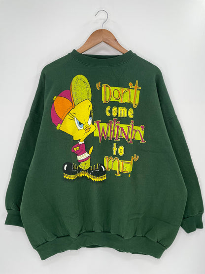 1997 LOONEY TUNES TWEETY Size XXXL Vintage Sweat-shirt / A469