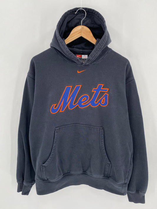 00' NIKE Mets Size M Vintage MLB Hoodie Sweat-Shirt  / 6423