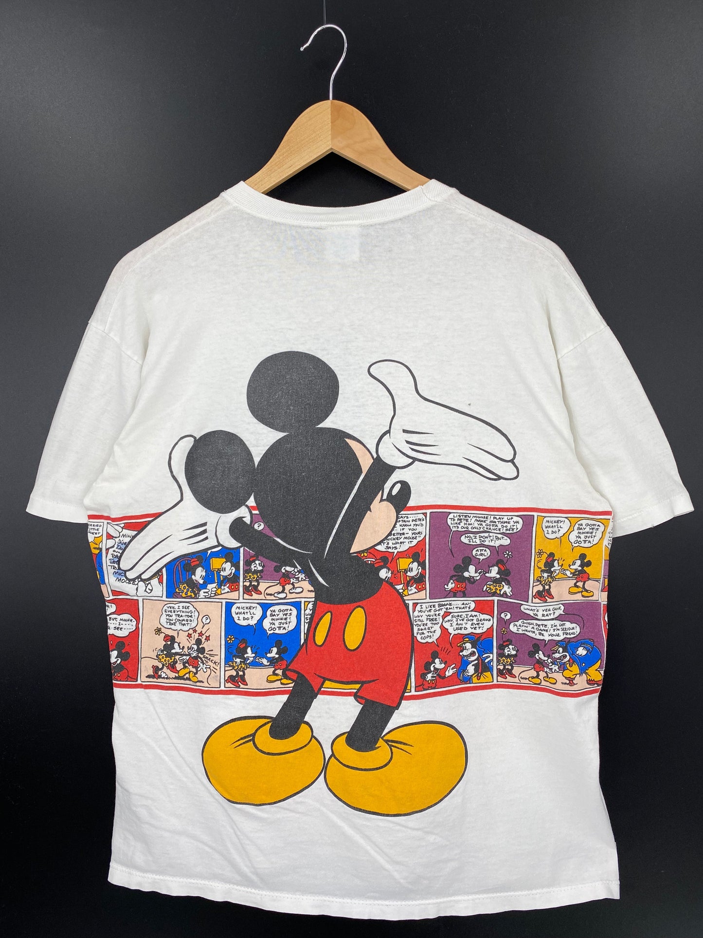 80’s DISNEY MICKEY Made in USA Size XL Vintage T-Shirt / A3142