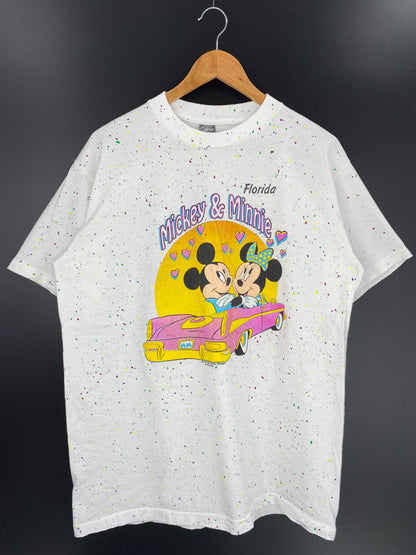 90’s  DISNEY MICKEY AND MINNIE FLORIDA  Size XL Vintage  T-Shirt / 9592