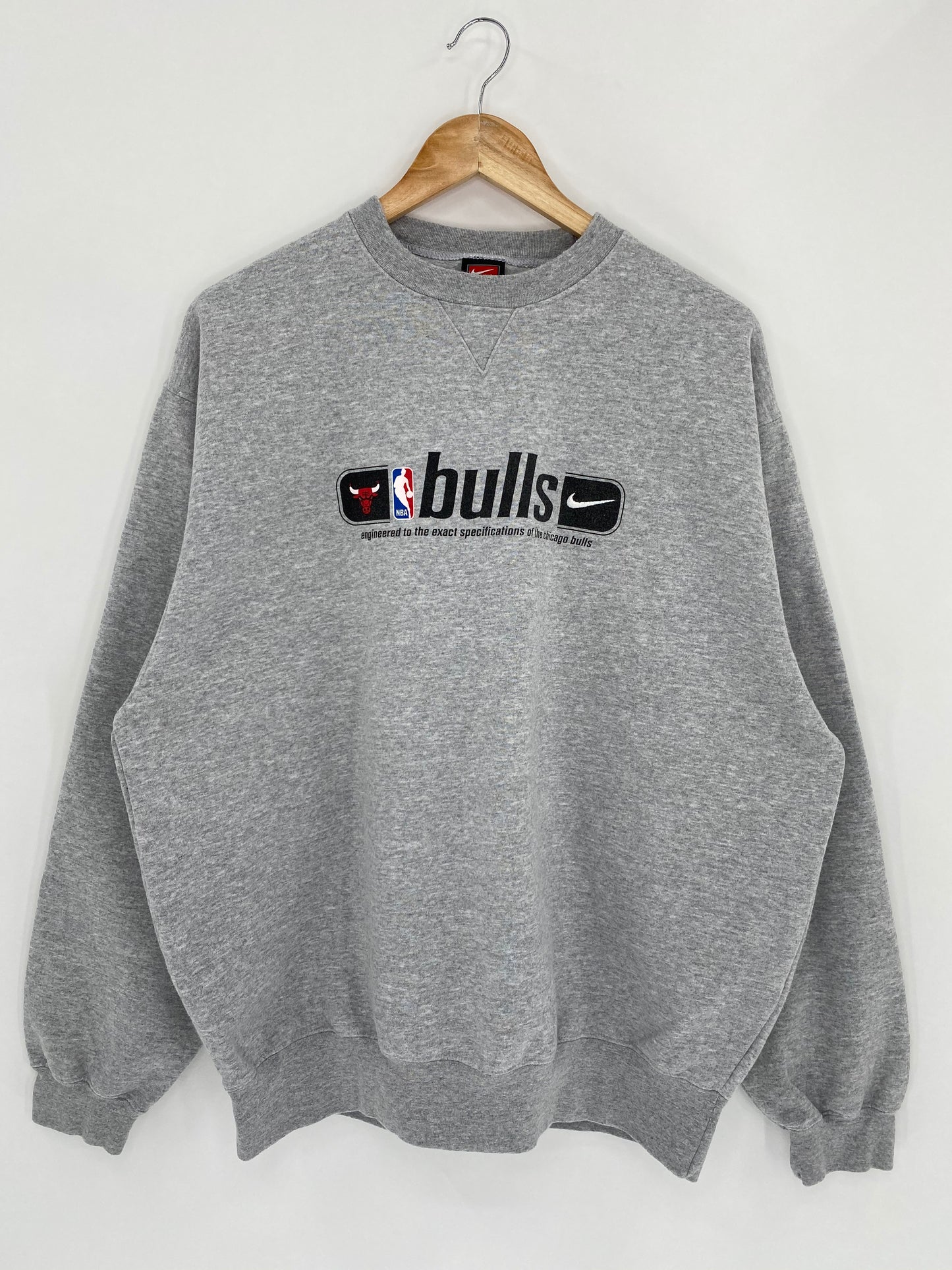 90’s NIKE x NBA CHICAGO BULLS Size L Vintage Sweat-Shirt / 5459