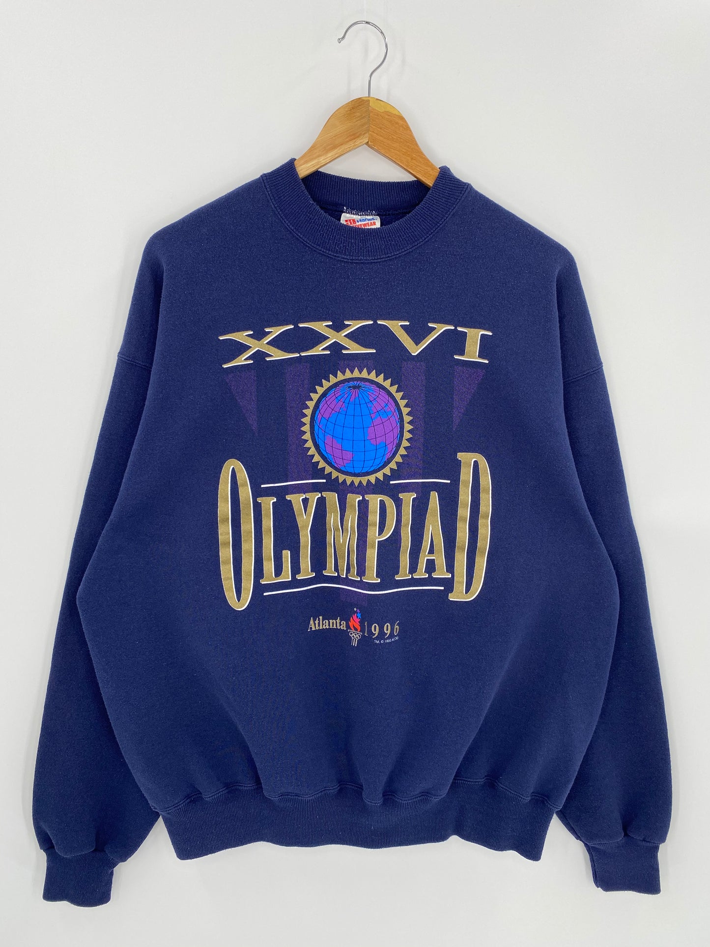 1996 Atlanta Olympic Made in USA Size XXL Vintage Sweat-shirt / 7154