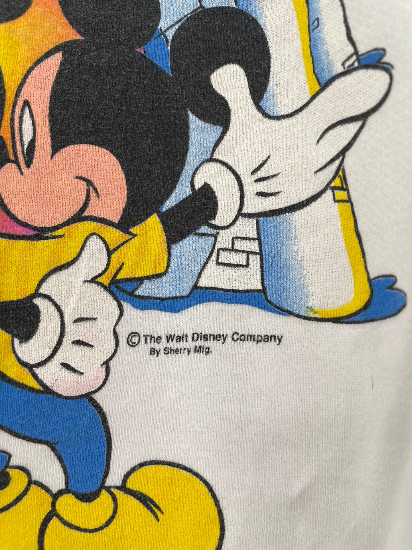 80’s DISNEY MICKEY AND MINNIE Size XL Vintage Sweat-shirt / A5325