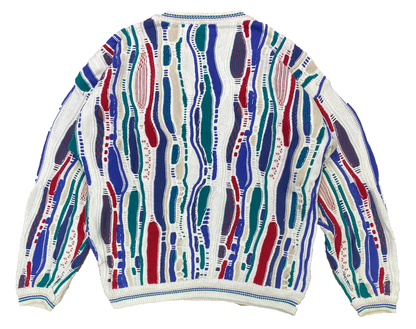 Vintage 3D Coogi-Style Knit Sweater / 2707