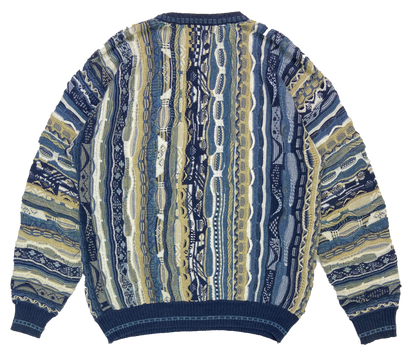 Vintage 3D Coogi-Style Knit Sweater / 2708