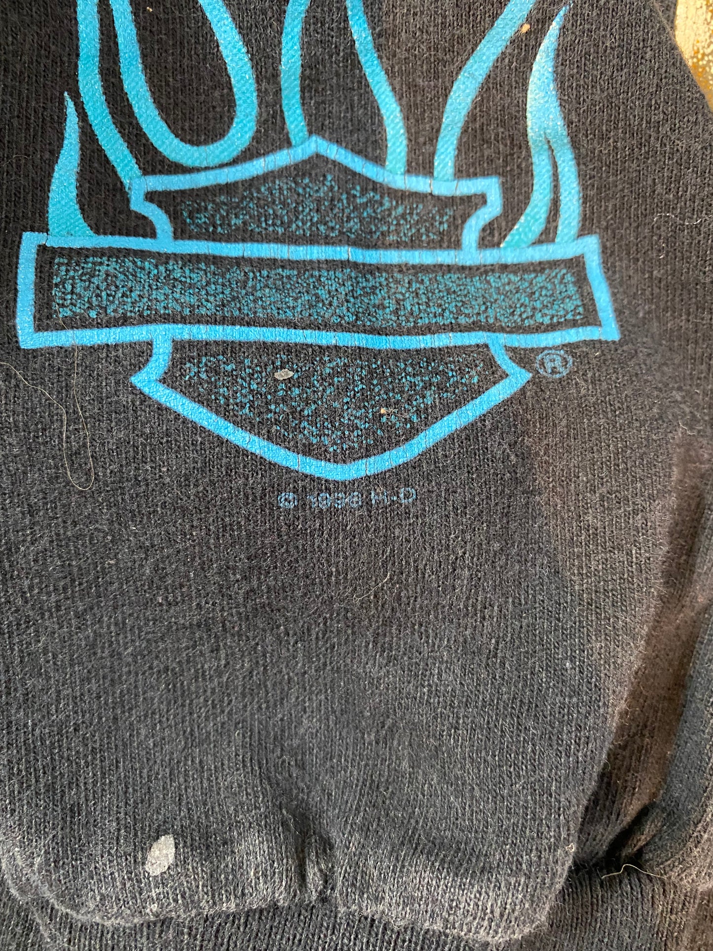 1998 Harley Davidson Vintage Made in USA Size XL Long Sleeve T-Shirt / K549