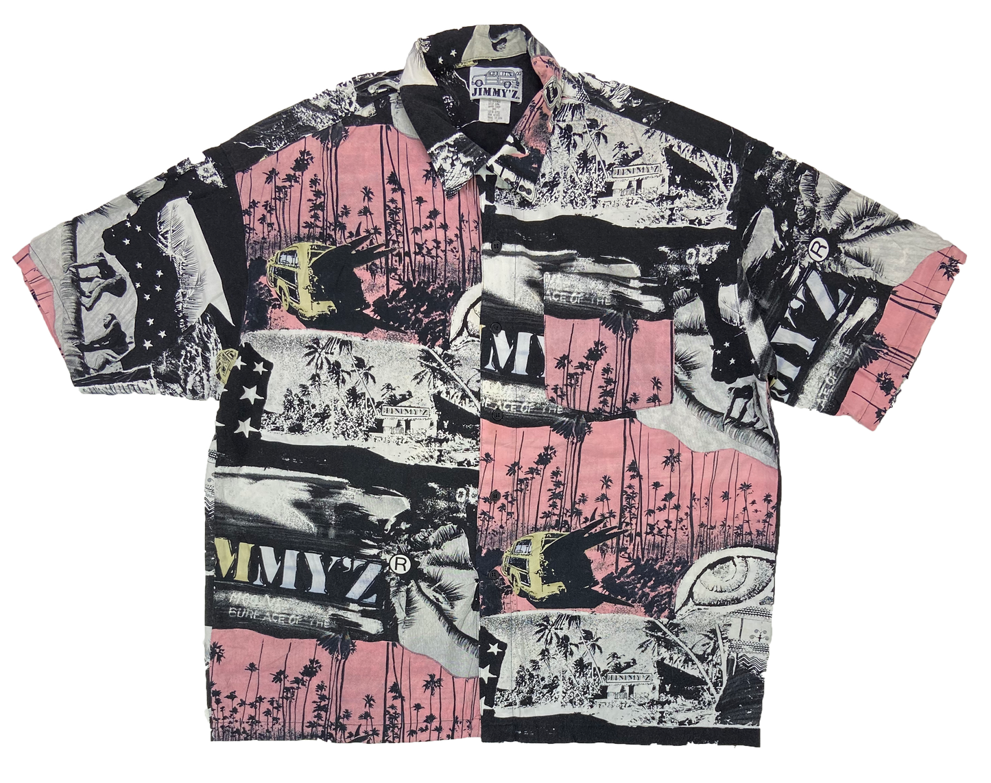 80's Jimmy'z All Over Print Made in USA Button Down Shirt / 2718