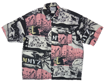 80's Jimmy'z All Over Print Made in USA Button Down Shirt / 2718