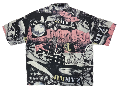 80's Jimmy'z All Over Print Made in USA Button Down Shirt / 2718
