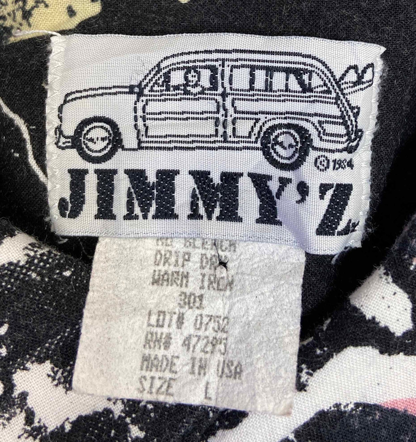 80's Jimmy'z All Over Print Made in USA Button Down Shirt / 2718