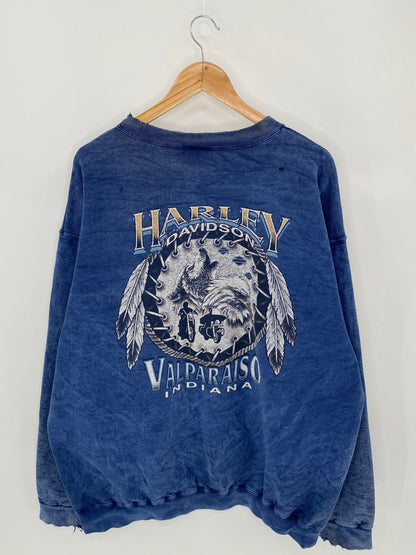 90's Harley Davidson Damaged Made in USA Size XL Vintage Sweat-shirt   / 5918