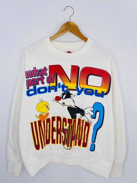 1997 WARNER BROS. Made in USA Size No Tag (Approx. XL) Vintage Sweat-shirt / K7387