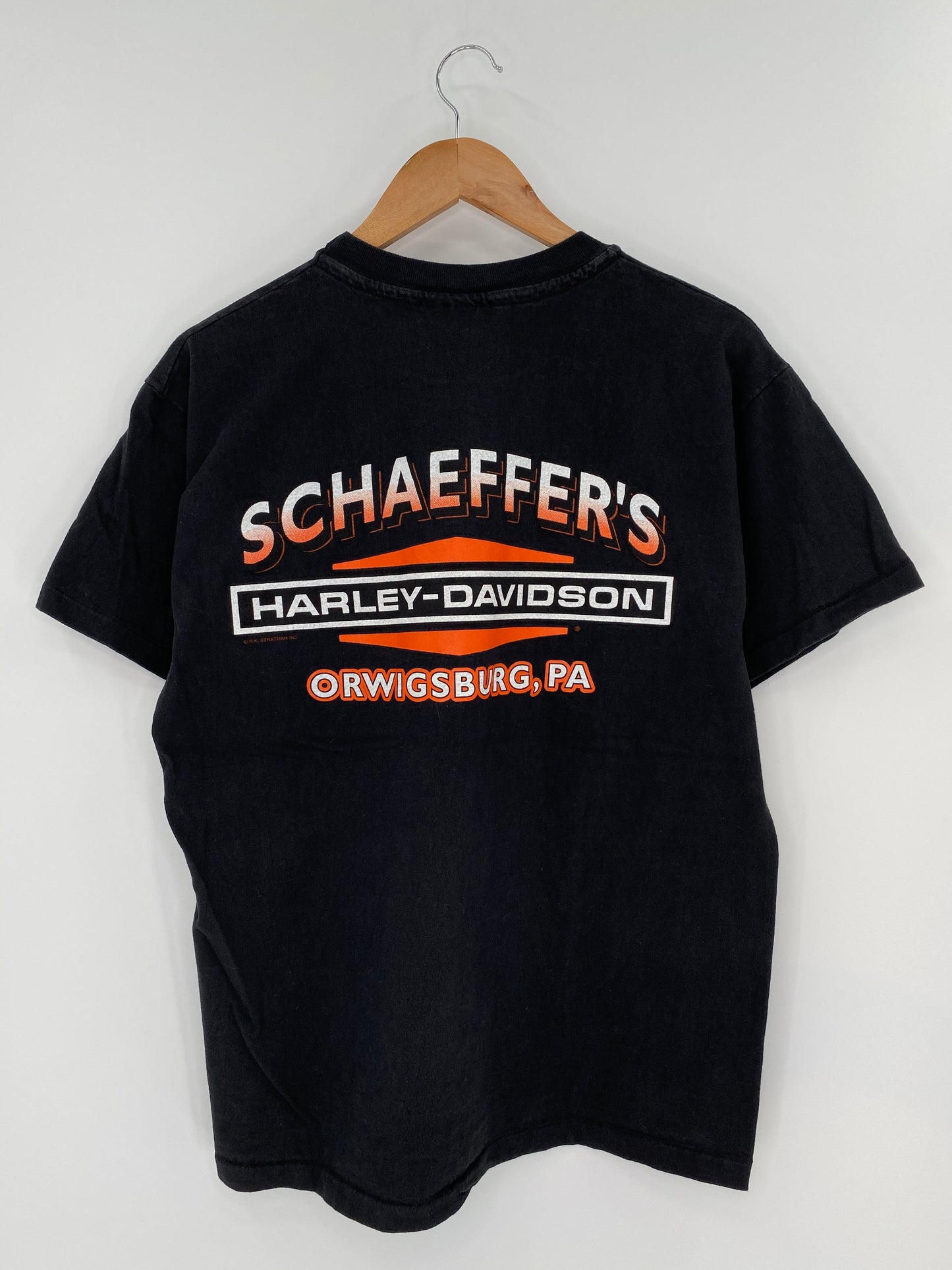 90's HARLEY DAVIDSON Made in USA Size L Vintage T-Shirt / K9391