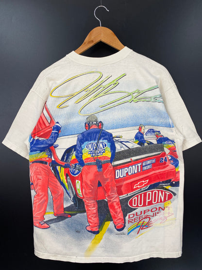 1996' NASCAR JEFF GORDON Made in USA Size L Vintage Racing T-Shirt / K2662