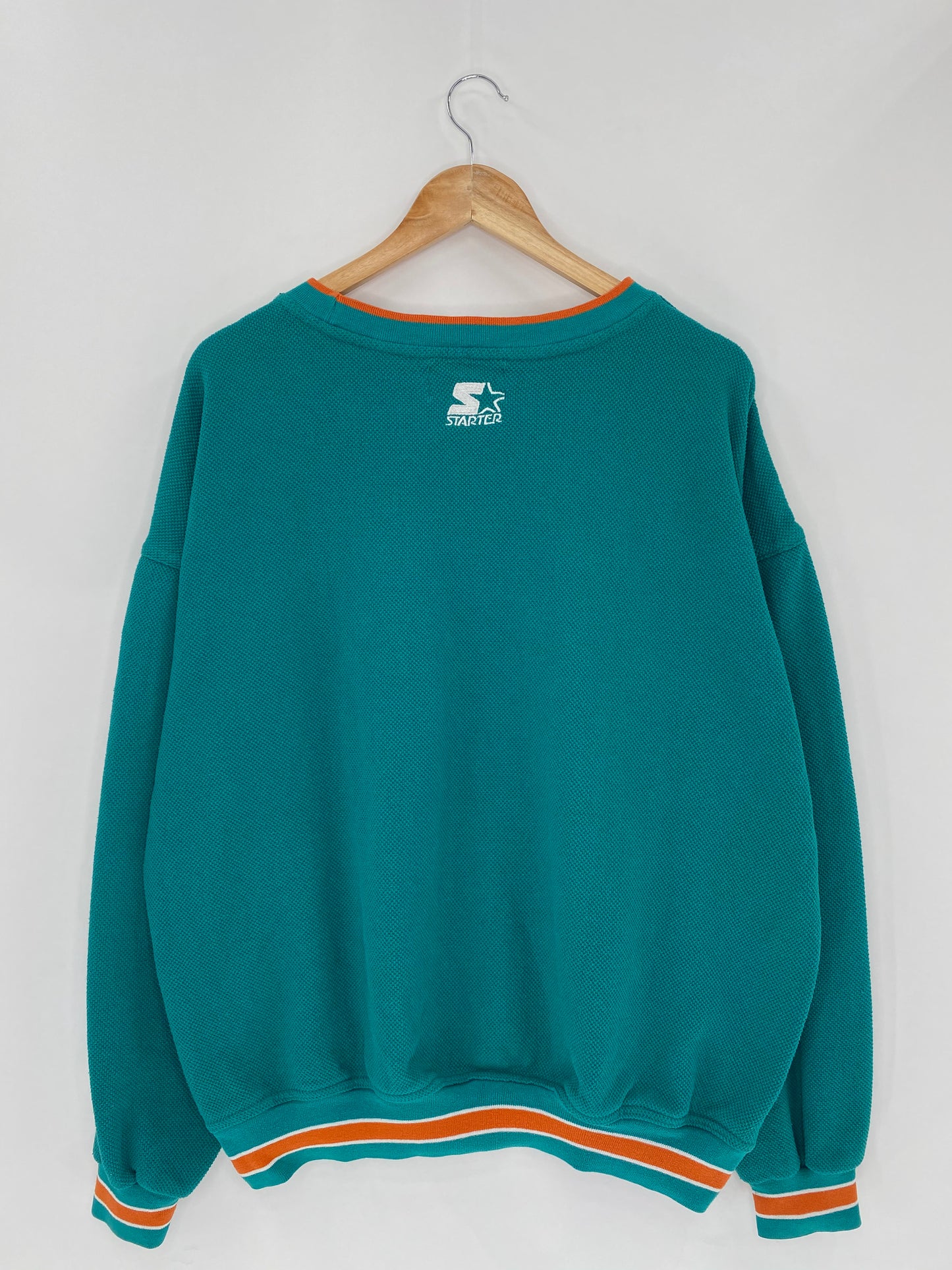 90's Starter DOLPHINS FOOTBALL Size XL Vintage NFL Sweat-Shirt / 5766