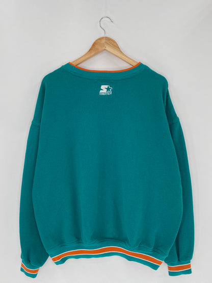 90's Starter DOLPHINS FOOTBALL Size XL Vintage NFL Sweat-Shirt / 5766