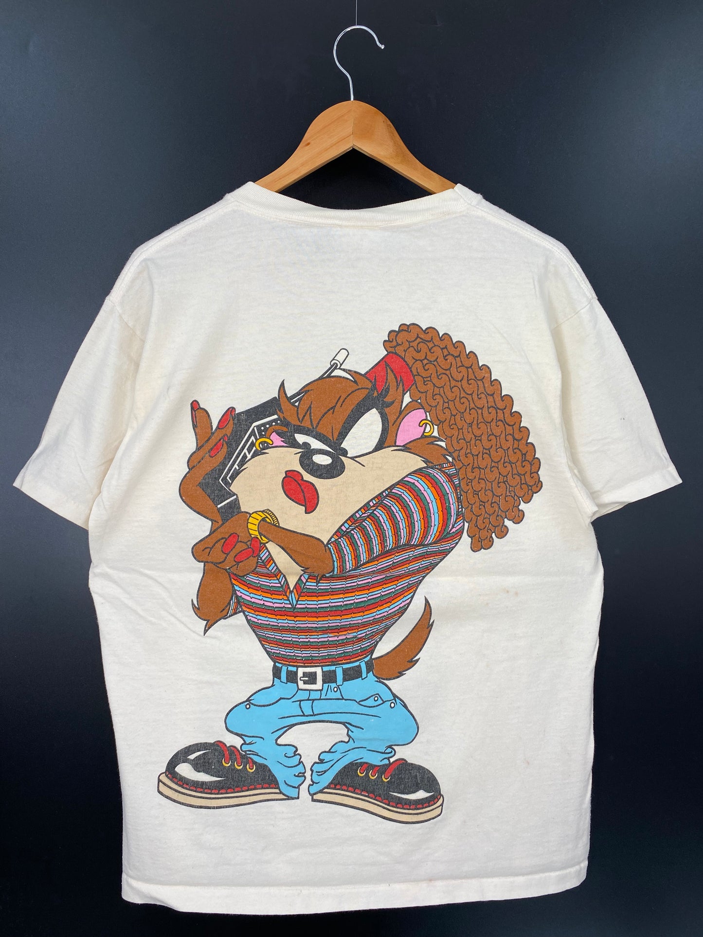 1993' LOONEY TUNES TAZ Size L Vintage T-Shirt / K2614